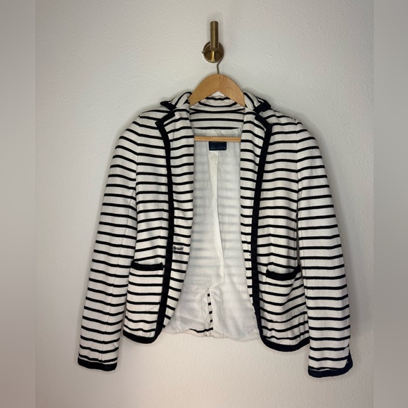 Zara Black and White Striped Blazer size S - Picture 1 of 4